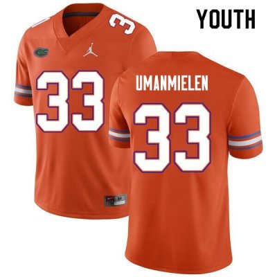 Youth Florida Gators #33 Princely Umanmielen NCAA Nike Orange Authentic Stitched College Football Jersey CEA5162ST